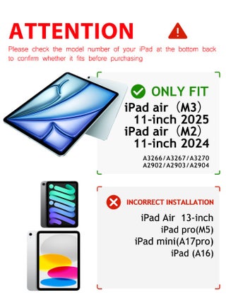 واقي شاشة لجهاز iPad Air مقاس 11 بوصة (M3 2025 / M2 2024) - واقي شاشة من الزجاج المقوى لجهاز iPad A3266، A3267، A3270، A2902، A2903، A2904، صلابة 9H، شفاف عالي الوضوح - view 2